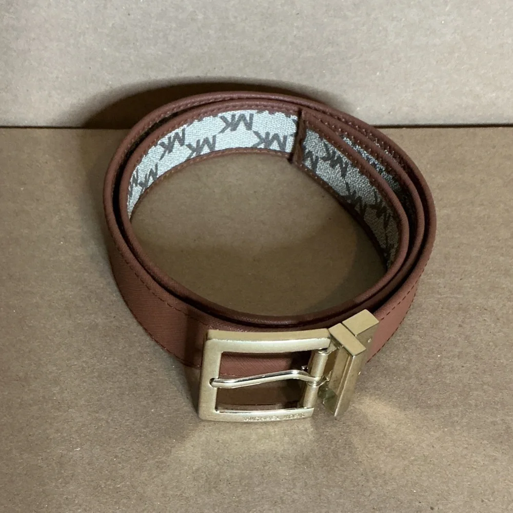 Michael Kors Tan and Gold Men's Belt double face size 39
